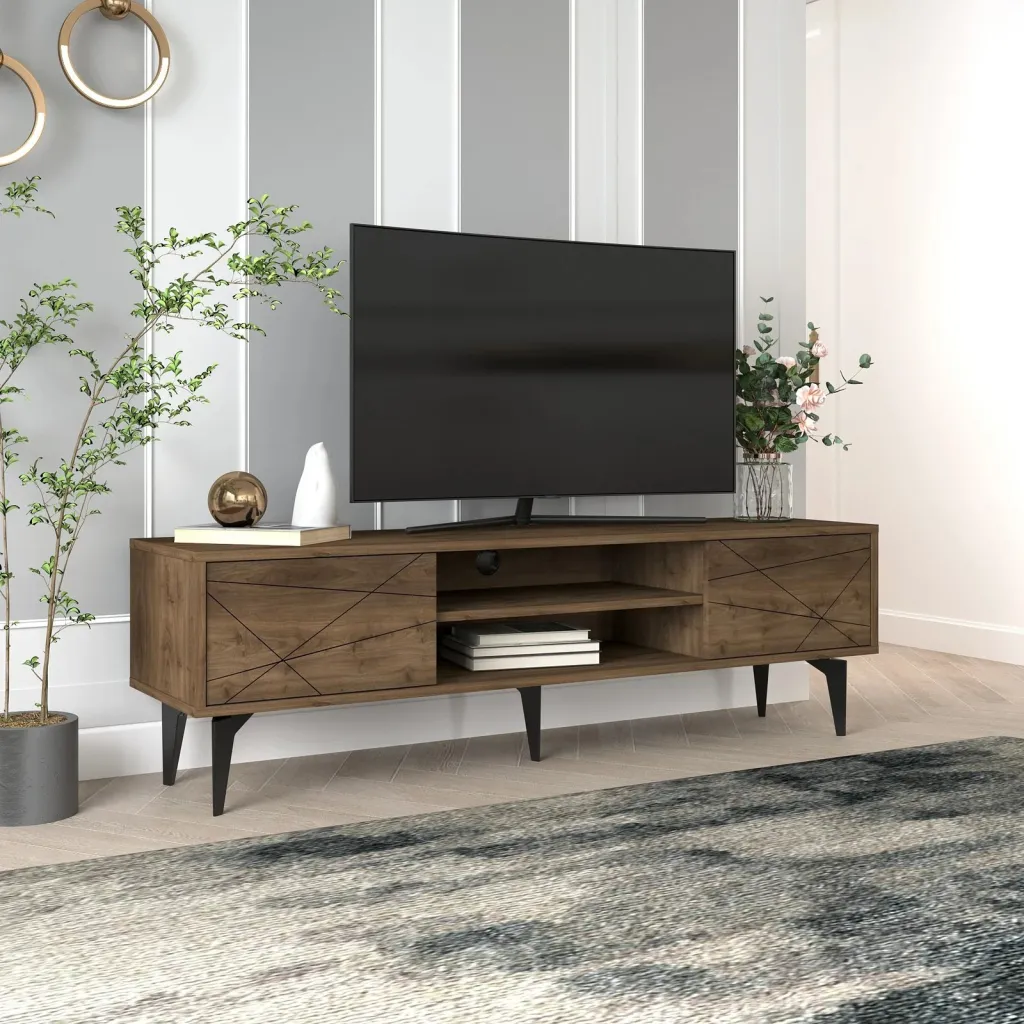 Komodë TV Brendon, ngjyrë arre, Skye Decor - 2