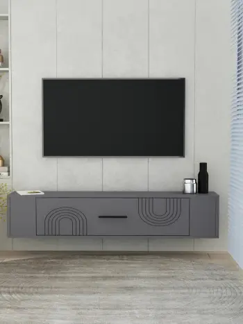 Komodë TV Skye Decor, Restol 2, ngjyrë antracit