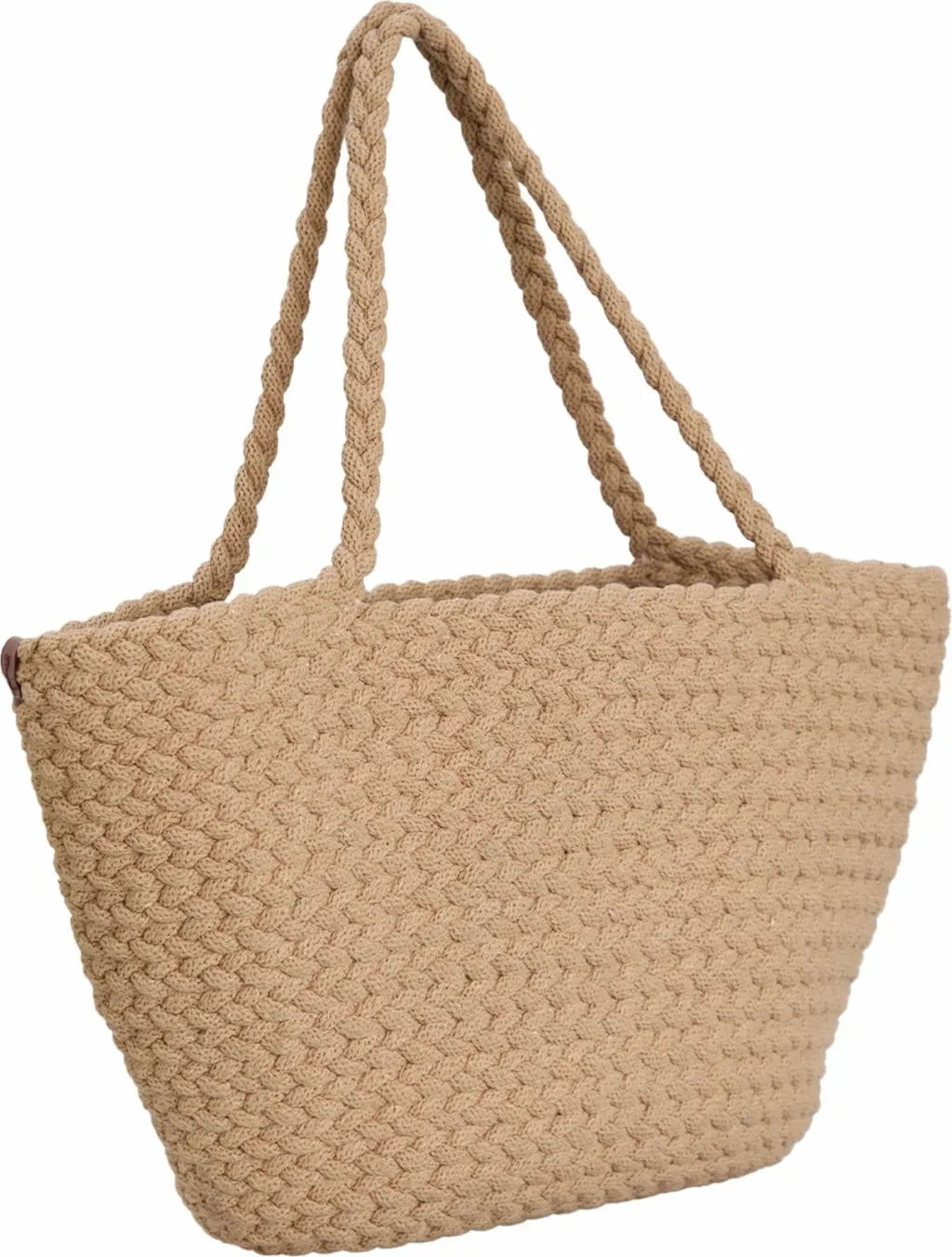 Çantë tote prej pambuku jute, ngjyrë kafe, Coco24030 - 7