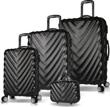 Set valixhesh (4 copë), ngjyrë e zezë, Zoozie Bags, 7262