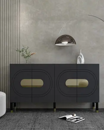 Konsolë Skye Decor, Demet, anthracite, ari