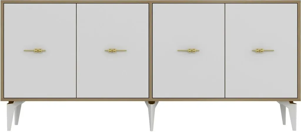 Konsol Skye Decor, ngjyrë lis safir, e bardhë - 3