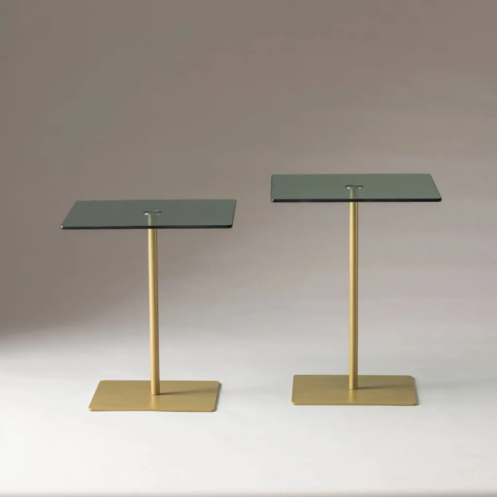 Set tavolinash kafeje, ngjyrë ari dhe e gjelbër, Skye Decor, elegante, 2 copë - 7
