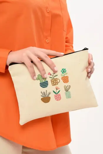 Qese për make-up Zoozie Bags, 0718, krem