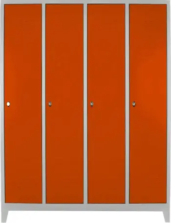 Dollap locker për depo, ngjyrë gri-portokalli, Skye Decor, Js1029Tu