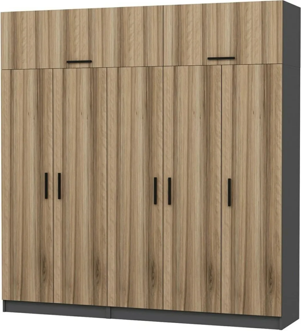 Dollap i madh për dhomë gjumi, ngjyrë Dore, Skye Decor, 5201 - 6