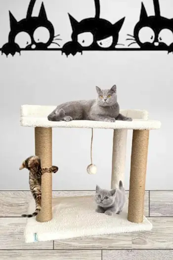 Shtrat për mace Liza, Paws & Whiskers, i bardhë