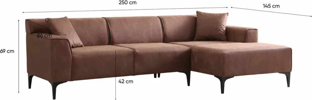 Këndare Petra, ngjyrë konjak, Atelier del Sofa - 9
