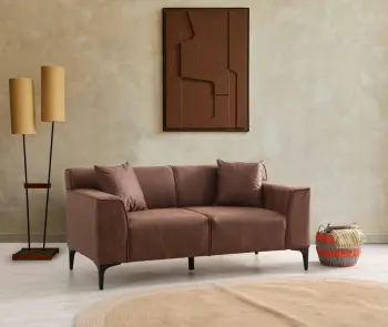 Divan dy-vendësh, ngjyrë konyak, Atelier del Sofa, Petra 2