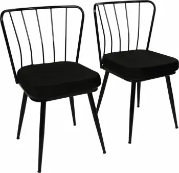 Set karrigesh moderne (2 copë), ngjyrë e zezë, Skye Decor, Yıldız 943 V2