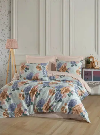 Set mbulesë për jorgan super king satin, ngjyrë e gjelbër, L'essentiel, Garden