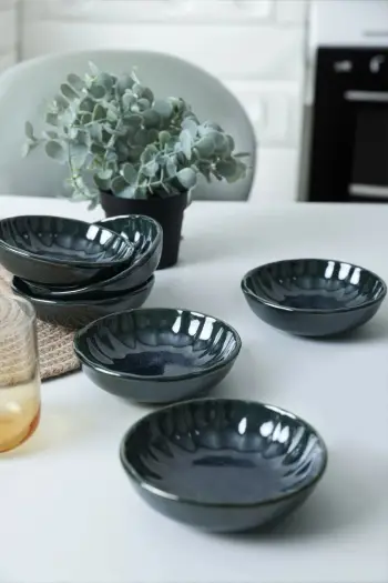Set pjatash të vogla për meze (6 copë), Hermia Concept, ngjyrë blu e errët, X00019039