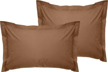 Set këllëfësh jastëku Oxford (2 copë), ngjyrë kafe, L'essentiel, 50x80+5cm