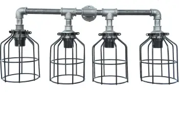 Llambadar Opviq, Pp118, industrial, ngjyrë gri e zezë, 67x30x17cm