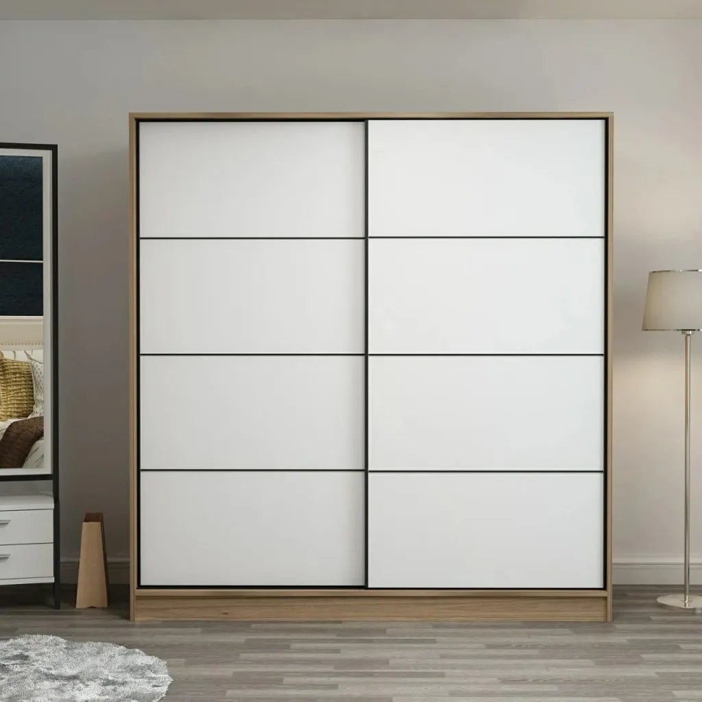 Dollap Skye Decor, i bardhë-dore, 180x210x52cm - 1