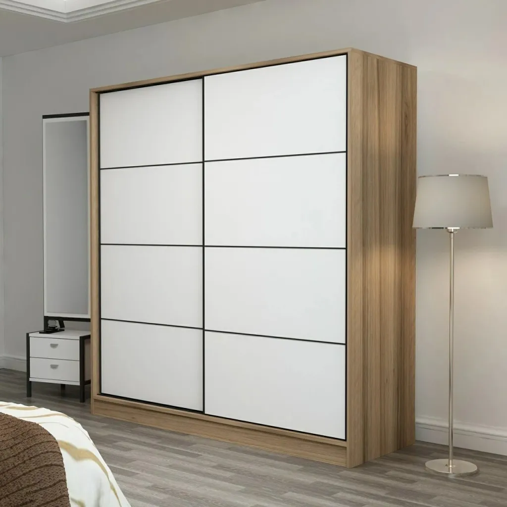 Dollap Skye Decor, i bardhë-dore, 180x210x52cm - 5