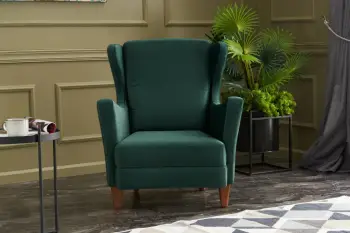 Karrige Wing Lola, ngjyrë e gjelbër, Atelier del Sofa