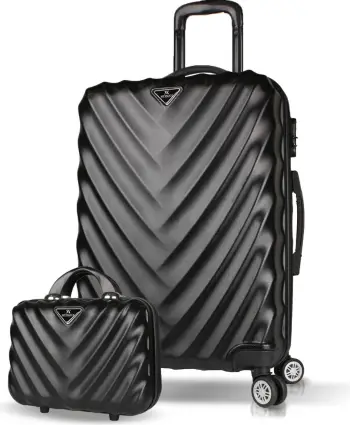 Set valixhesh (2 copë), Zoozie Bags, 7422, ngjyrë e zezë
