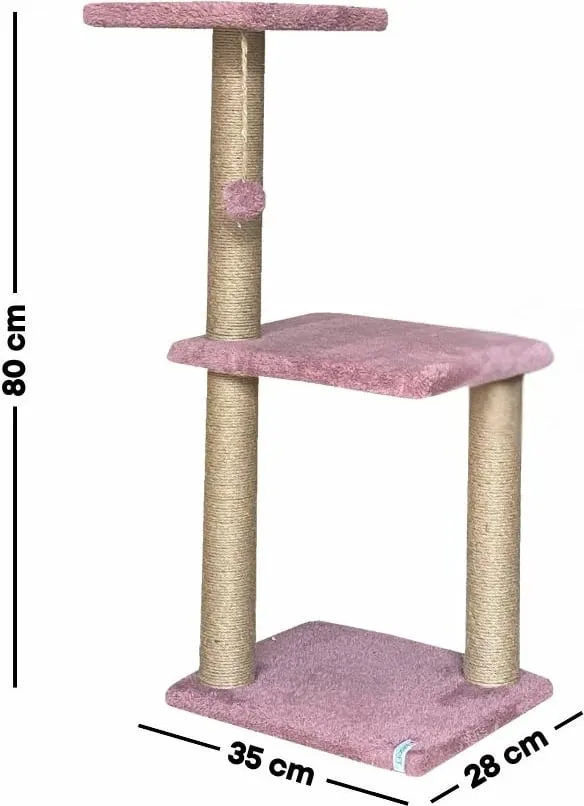 Dru për gërvishtje për mace, Tina 1, ngjyrë rozë e zbehtë - 3