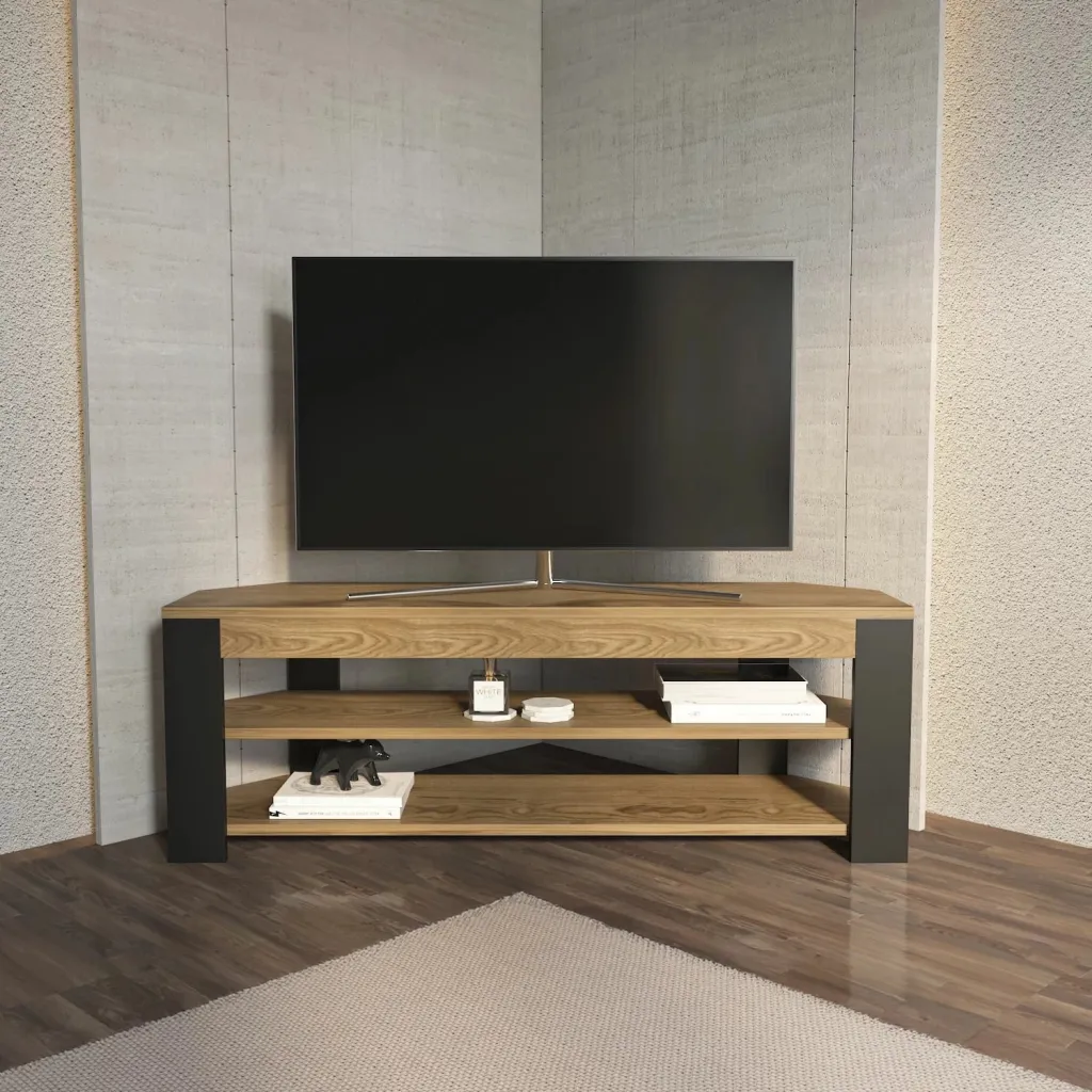 Komodë TV Skye Decor, ngjyrë lis i vjetër, antracit - 1