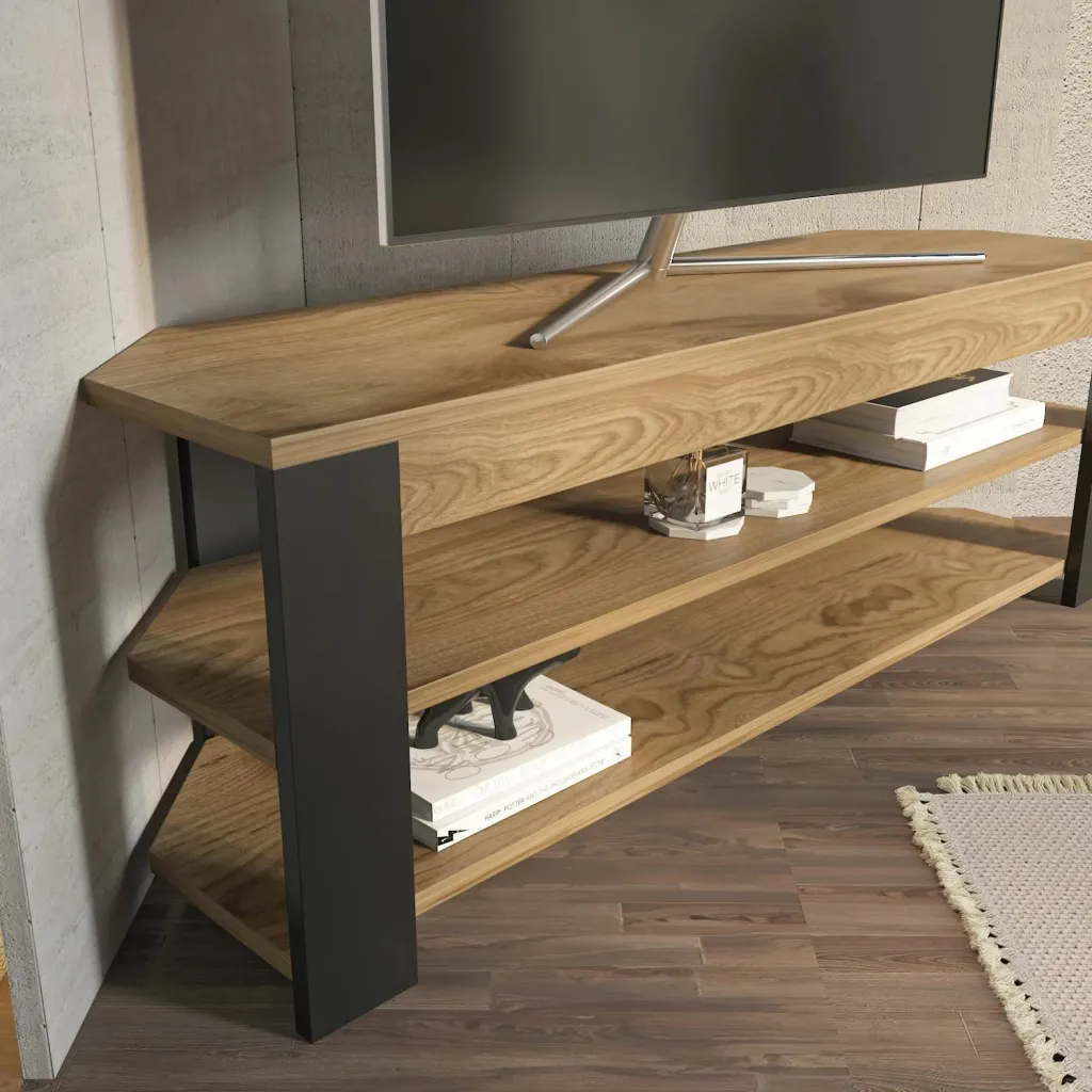 Komodë TV Skye Decor, ngjyrë lis i vjetër, antracit - 3