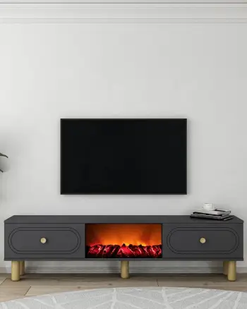 Komodë TV Skye Decor, oxhak Polen Bohem, antracit