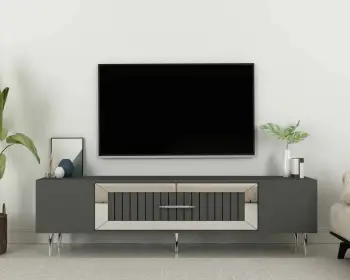 Komodë TV Skye Decor, anthracite, argjend, Dekolp3