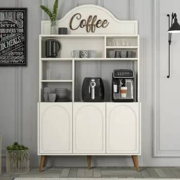Dollap për kafe, ngjyrë krem dhe arre, Skye Decor Lyon 120
