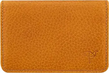 Portofol unisex, lëkurë natyrale, ngjyrë mustard, Zoozie Bags