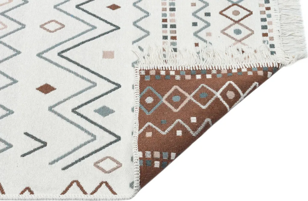 Qilim Conceptum Hypnose, 80x300cm, bezhë, kaltër, mink - 4