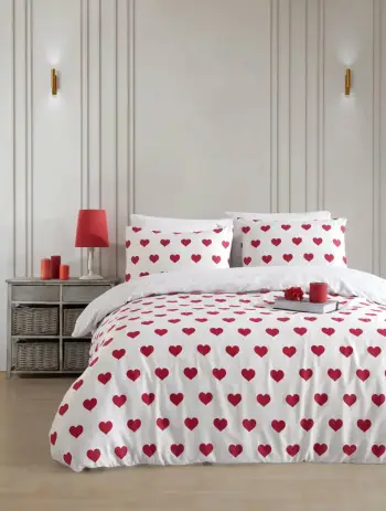 Set mbulesë jorgani super king satin, L'essentiel, Chole, e bardhë, me dy jastëkë