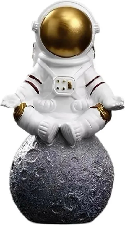 Objekt dekorativ astronaut, e bardhë dhe ari, CY0376 - 2