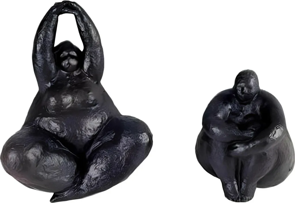 Set objekte dekorative (2 copë), Evila Originals, CY0400, ngjyrë e zezë - 2