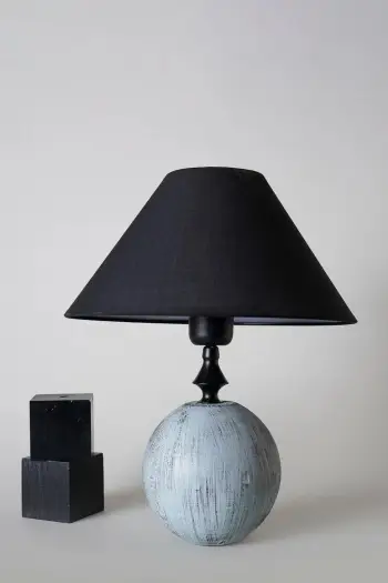Llambë tavoline Opviq, YL564, qeramike, blu dhe e zezë