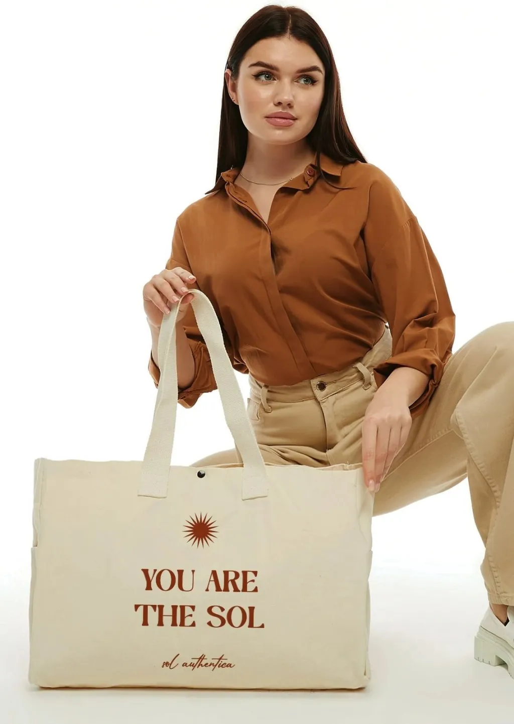 Torbë tote Zoozie Bags, krem, 2198 - 1