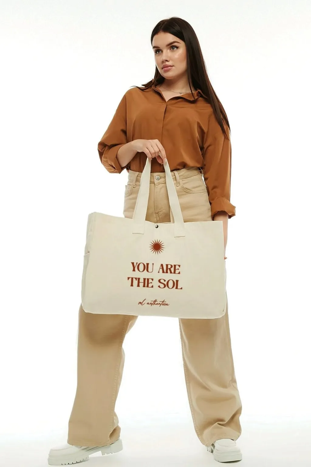Torbë tote Zoozie Bags, krem, 2198 - 2