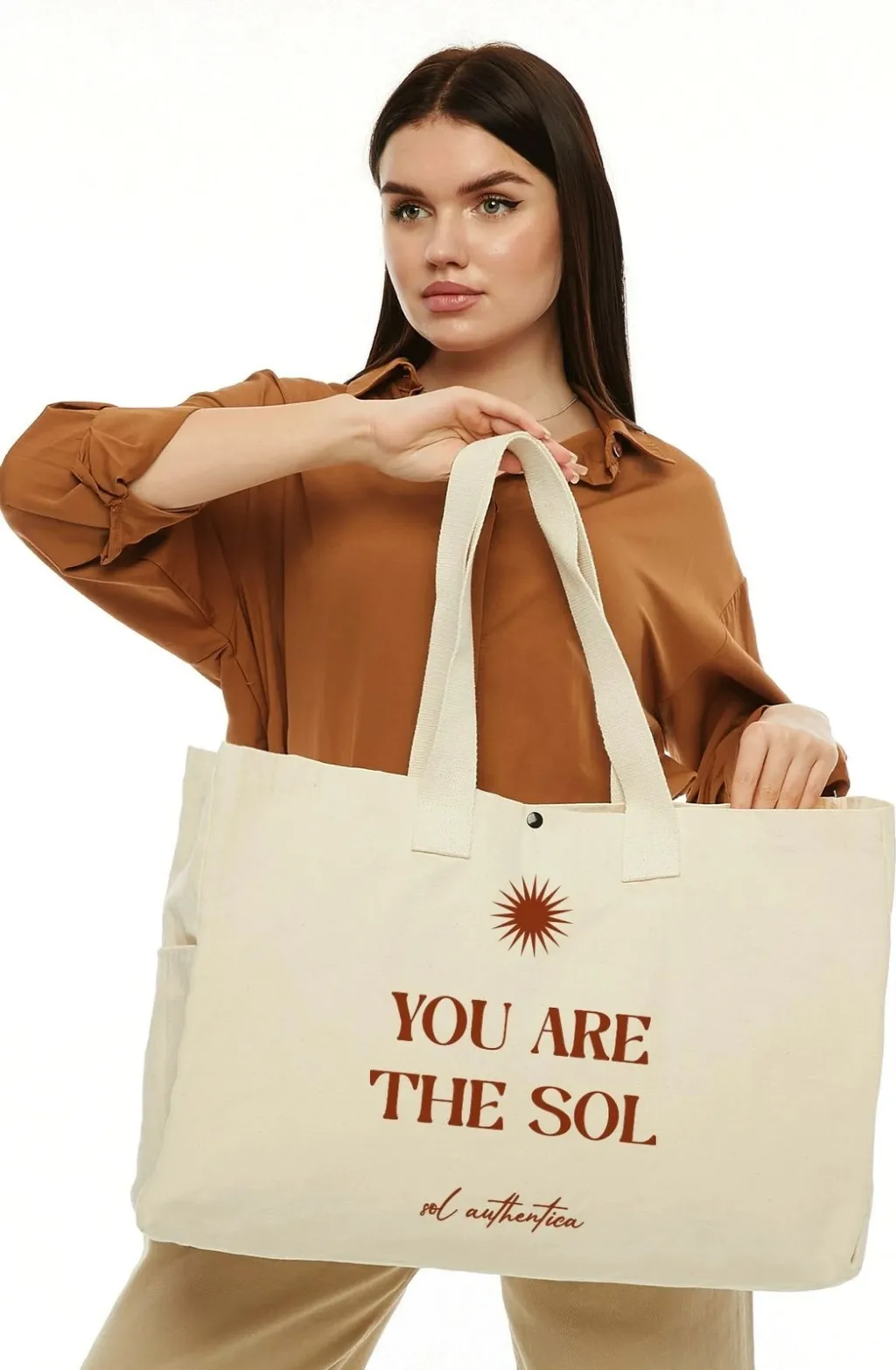 Torbë tote Zoozie Bags, krem, 2198 - 4
