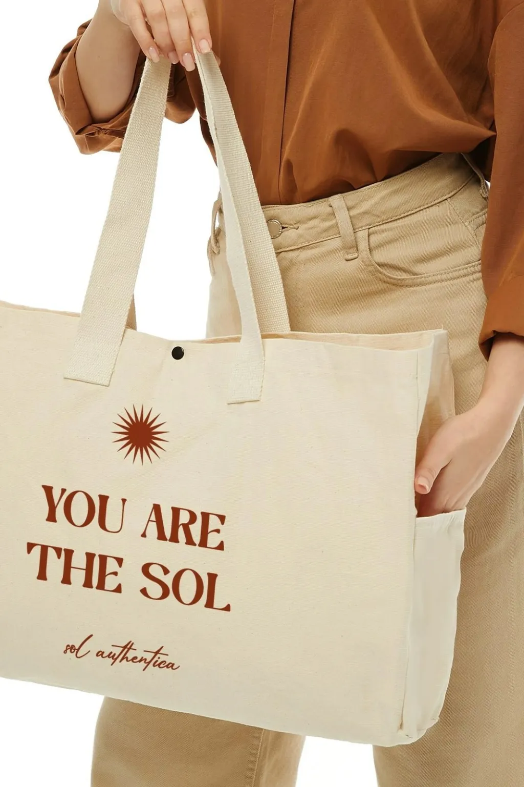 Torbë tote Zoozie Bags, krem, 2198 - 5