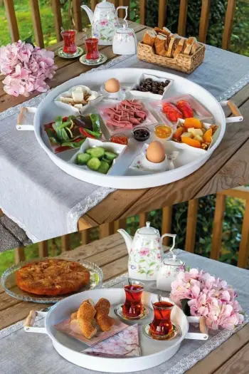 Set tabakash (2 copë), Hermia Concept, M0185 - B, ngjyrë e bardhë