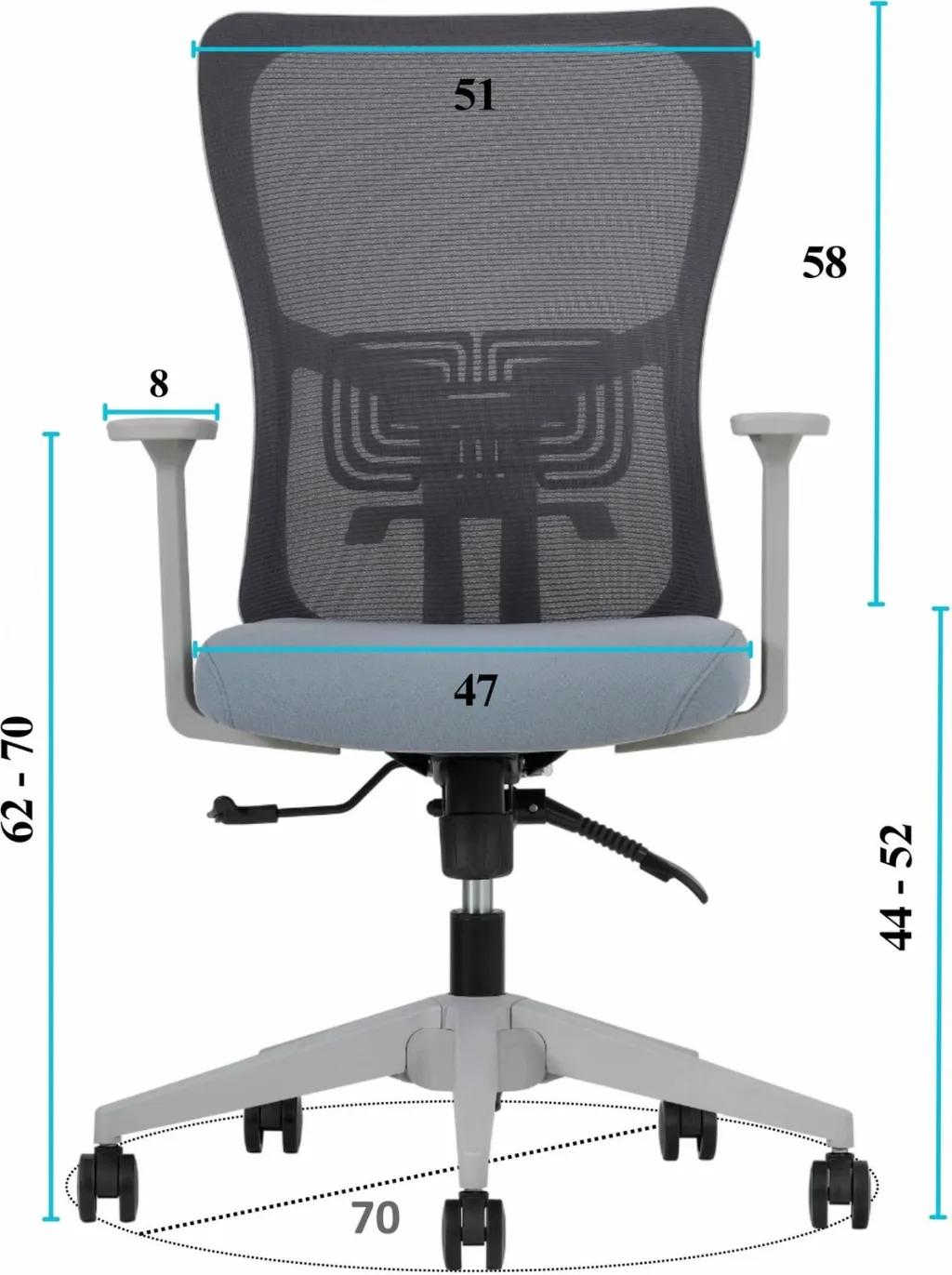 Set karrigesh zyre (2 copë), Skye Decor, lumbar 108, gri - 10