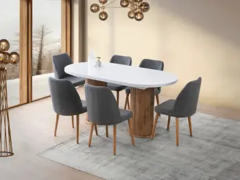 Tavolinë ngrënieje e zgjatshme, Skye Decor, Gusto - 2951