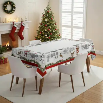 Mbulesë tavoline Hermia Concept, Winter Wonderland, shumëngjyrëshe, 160x220cm