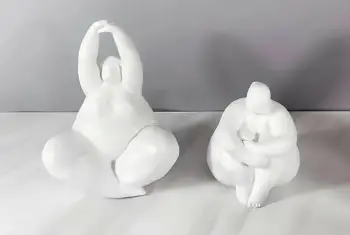 Set dekorativ prej 2 copash, Evila Originals, CY0399, ngjyrë e bardhë