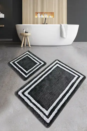 Set tapetash për banjo akrilike, 2 copë, ngjyrë antracit, Mijolnir Duplici