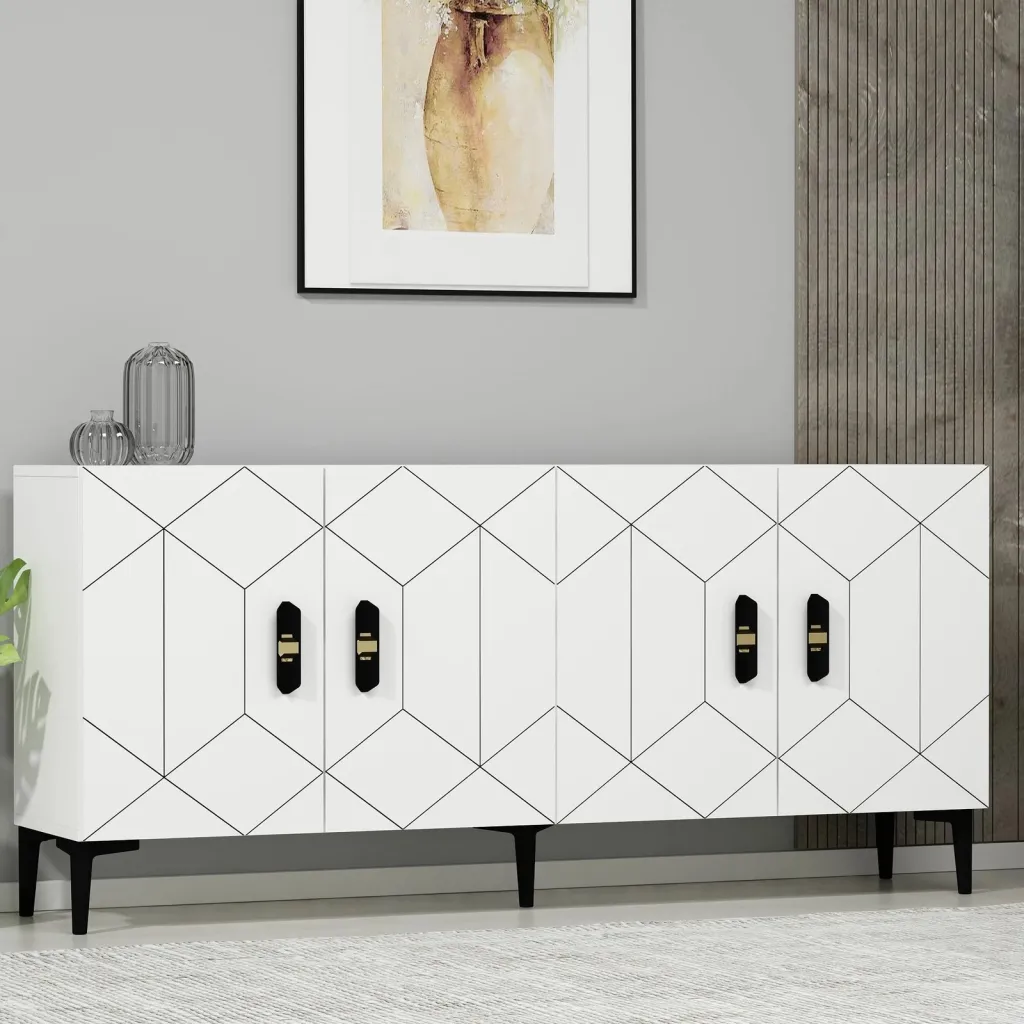 Konsol Skye Decor, Cross KB150, e bardhë - 2