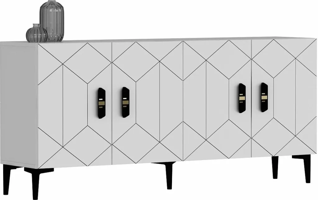 Konsol Skye Decor, Cross KB150, e bardhë - 3