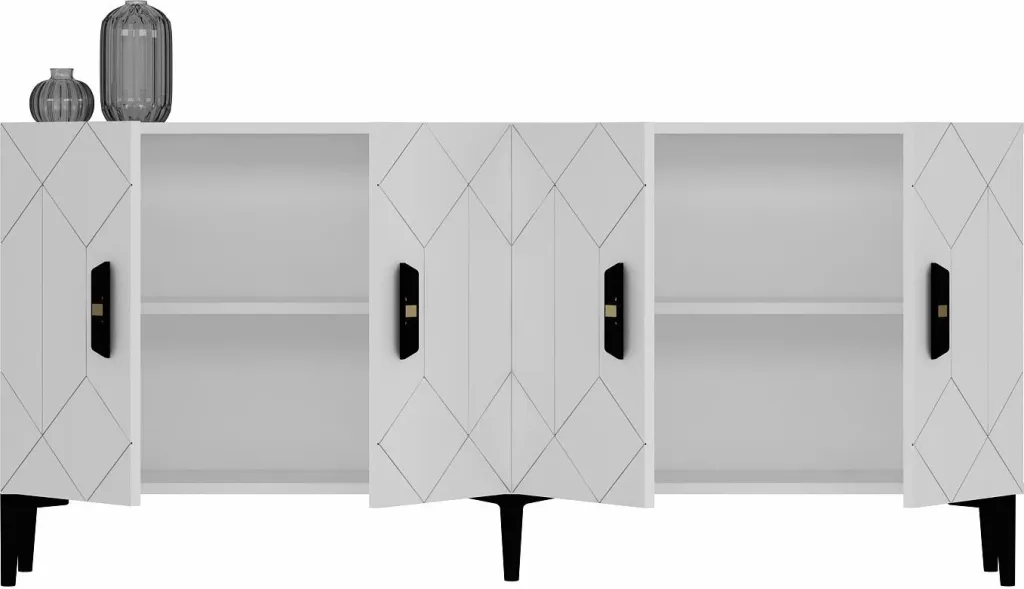 Konsol Skye Decor, Cross KB150, e bardhë - 4