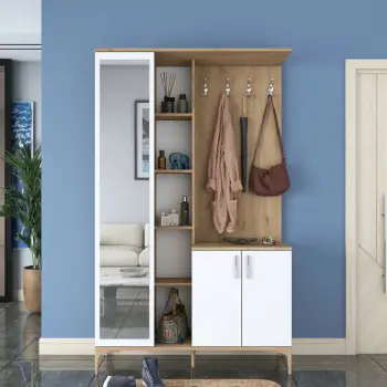 Stendë korridori Skye Decor, ngjyrë arre dhe e bardhë, EA109 - 2695