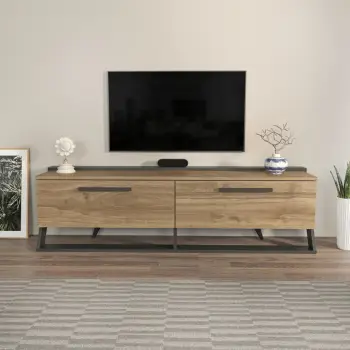 Komodë TV Skye Decor, Astrid, ngjyrë arre, e zezë