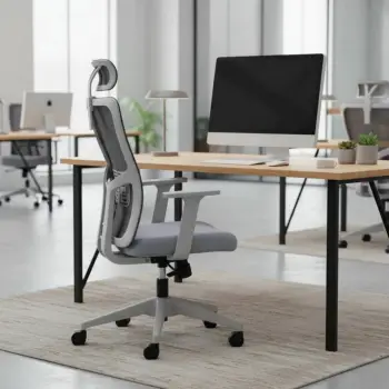 Karrige zyre ergonomike, ngjyrë gri, Skye Decor, 126 cm